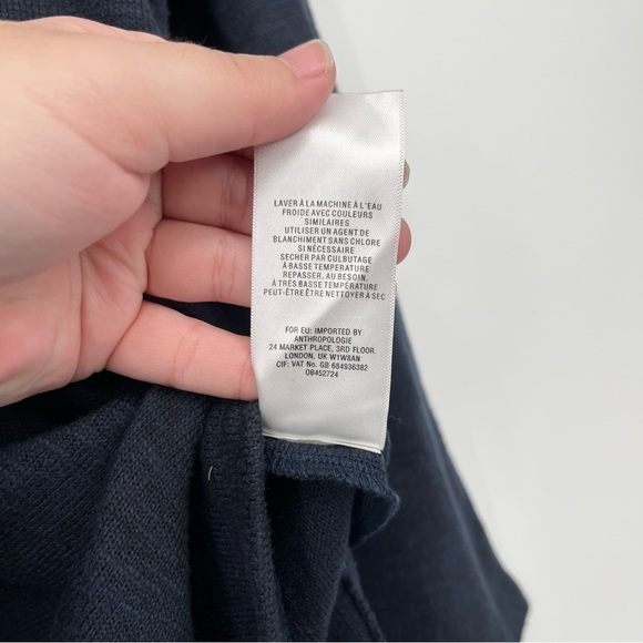 Anthropologie Akemi Kin Savin Sweater Side Slit Tunic Size Medium Embroidery - Picture 5 of 6